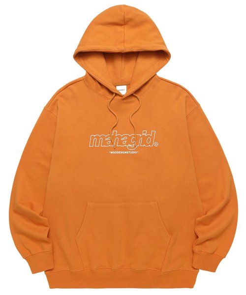 MUSINSA | MAHAGRID THIRD LOGO HOODIE_ORANGE