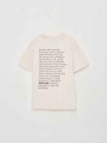 LETTERING PRINT TOP IN IVORY
