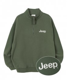 Half  Zip-Up Sweat KHAKI  (JN5TSU822KH)