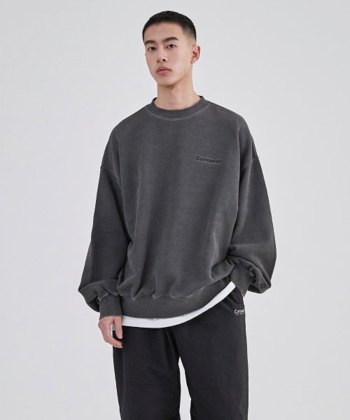 MUSINSA | COVERNAT Pigment Authentic Overfit Sweatshirt Charcoal