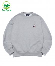 EMBROIDERY BABY UNIVERSITY DAN CREWNECK GRAY