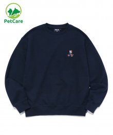 EMBROIDERY BABY UNIVERSITY DAN CREWNECK NAVY