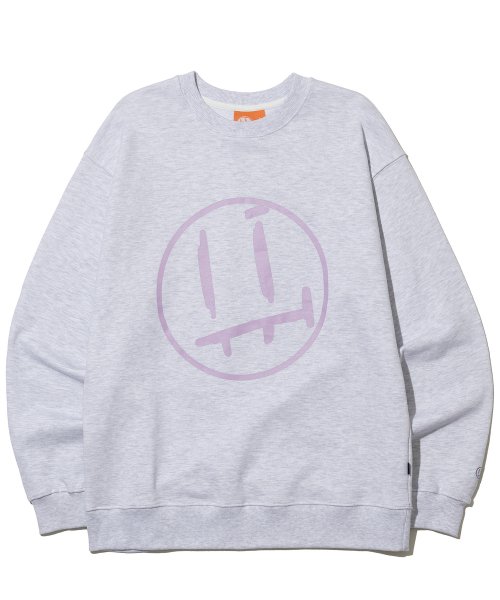잇터(ITER) [FACE LINE] BIG FACE SWEATSHIRTS_MELANGE GREY - 56,050 | 무신사 스토어