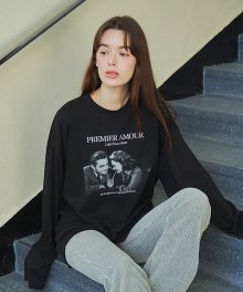 프리미어 아무아 오버핏 티셔츠 ( 블랙 )