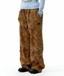 Contrast Stitch Carpenter Pants Leopard
