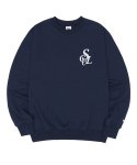 스컬프터(SCULPTOR) Flocking Symbol Logo Sweatshirt Navy
