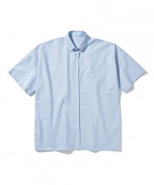 하프 슬리브 옥스퍼드 셔츠 (BLUE)
