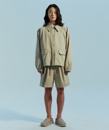 오로라 하프 팬츠 셋업 (BEIGE)