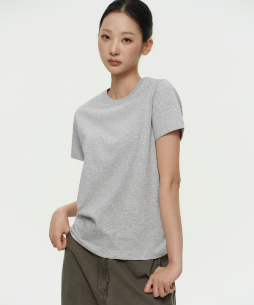 WOMENS COOLTANDARD BASIC CREW NECK T-SHIRT [MEDIUM GREY]