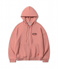 BASIC LOGO HOOD ZIPUP [ASH PINK]