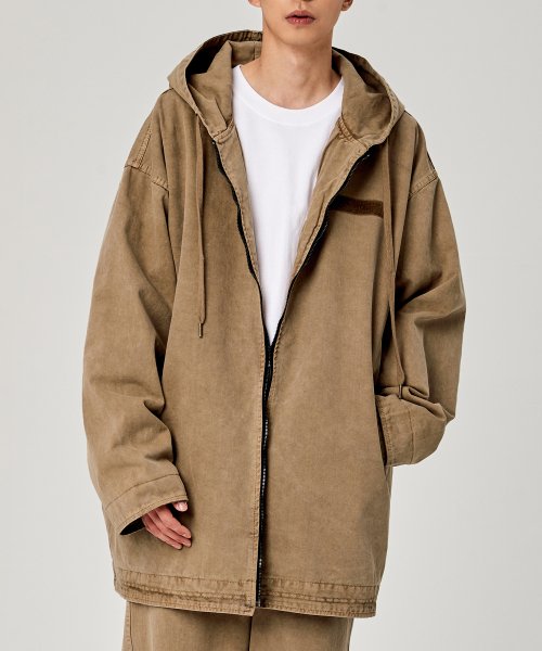 MUSINSA | TAKEASY PIGMENT GIANT HOODED JACKET (CAMEL)