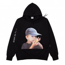 ADLV BABY FACE HOODIE BLACK CAP BOY