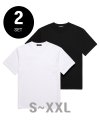 [2PACK] 오버핏  20수 무지 반팔 티셔츠 (VIPMIX010)
