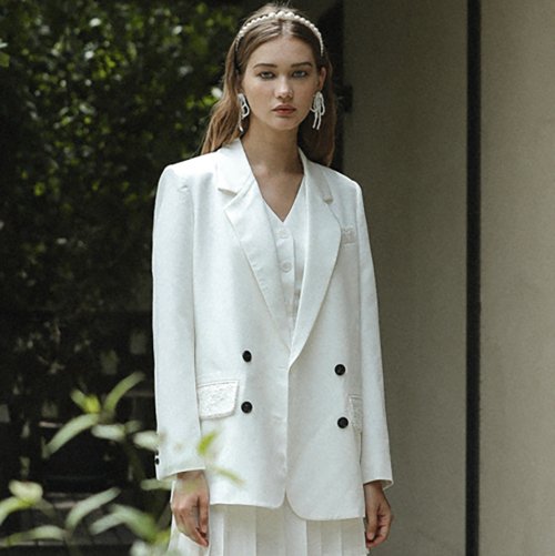 DD white angel double breasted jacket