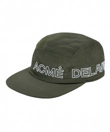 OUTLINE EMBROIDERY NYLON CAMP CAP KHAKI