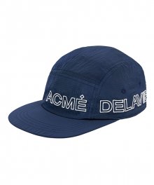 OUTLINE EMBROIDERY NYLON CAMP CAP NAVY