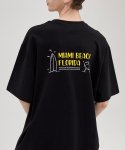 밴웍스(VANNWORKS) Miami Beach Florida 오버핏 반팔 티셔츠 (VNCTS232) 블랙