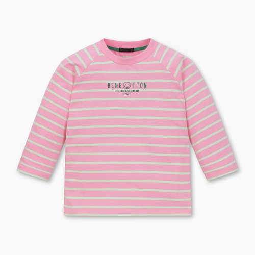 베네통키즈(BENETTONKIDS) 스트라이프 래글런 티셔츠_QATS04211PK - 사이즈 & 후기 | 무신사