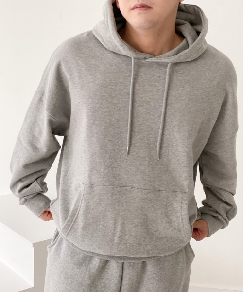 Премиум однотонный оверсайз худи (VIPTS001) Melange Grey
