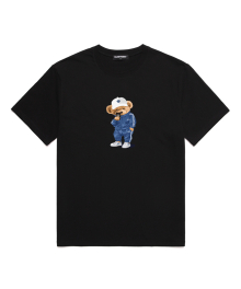 COMPORT BEAR  오버핏 반팔 티셔츠 (VNDTS211) 블랙