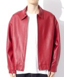 큐티에잇(QT8) BN Vegan Leather Single Jacket (Red)