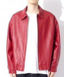 BN Vegan Leather Single Jacket (Red)
