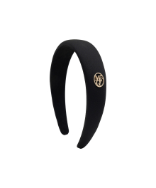 CIRCLE LOGO SATIN HAIR BAND black