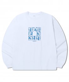 SQR GRAPHIC LONG SLEEVE TEE - WHITE