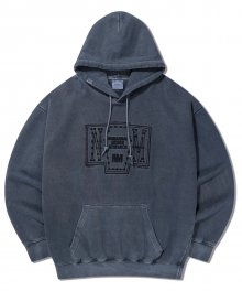 P.DYED EMBROIDERY HOODIE - CHARCOAL