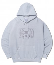 P.DYED EMBROIDERY HOODIE - LIGHT GRAY