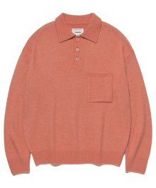COLLAR KNIT [CORAL PINK]