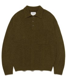 COLLAR KNIT [OLIVE GREEN]