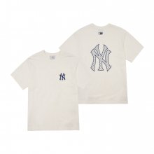 베이직 모노그램 백로고 반팔 티셔츠 NY (Cream)