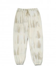 SYMBOL TIEDYE SWEAT PANTS BEIGE