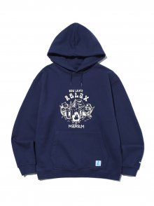 RELAX GRAPHIC HOODIE NAVY