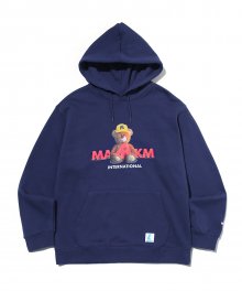 MARKM BEAR GRAPHIC HOODIE NAVY