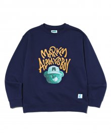 GRAFFITI BEAR SWEATSHIRT NAVY