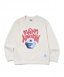 GRAFFITI BEAR SWEATSHIRT IVORY