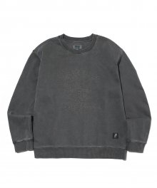 EMBROIDERY PIGMENT SWEATSHIRT DARK GREY