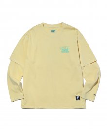 LAYERED PIGMENT T-SHIRT LIGHT YELLOW