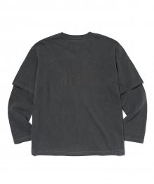 LAYERED PIGMENT T-SHIRT GREY