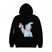 ADLV BABY FACE HOODIE BLACK RABBIT