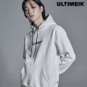 얼티메이크(ULTIMEIK) 기모 후드 티셔츠 화이트 / 로고후드티 남녀공용 커플티