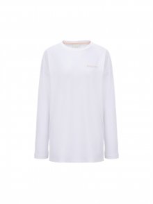 루즈핏 여성 긴팔 티셔츠 (O/WHITE)