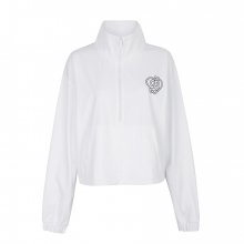 PULLOVER STRETCH BIG HEART LOGO ANORAK_ White