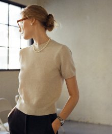 SI SKN 2021 cashmere blend short knit_Oatmeal