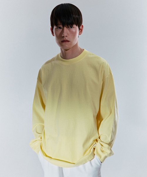 플랙() 런업 X 플랙 루즈핏 롱 슬리브 라이트 옐로우 상품 이미지