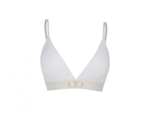 Chiral Signature Woman Cotton Bralette White