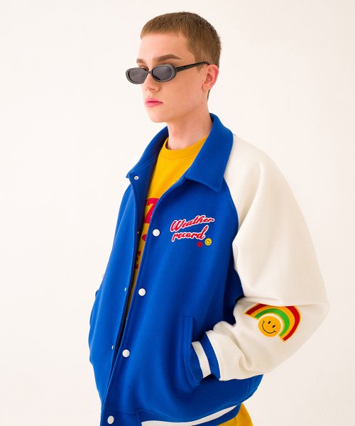 메인부스(MAINBOOTH) Sunny Day Varsity Jacket(BLUE)