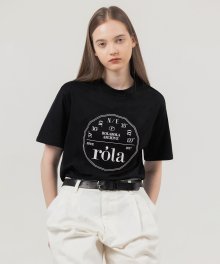 ROLA ROUND LOGO T-SHIRT BLACK